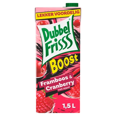 DubbelFrisss Boost framboos & cranberry