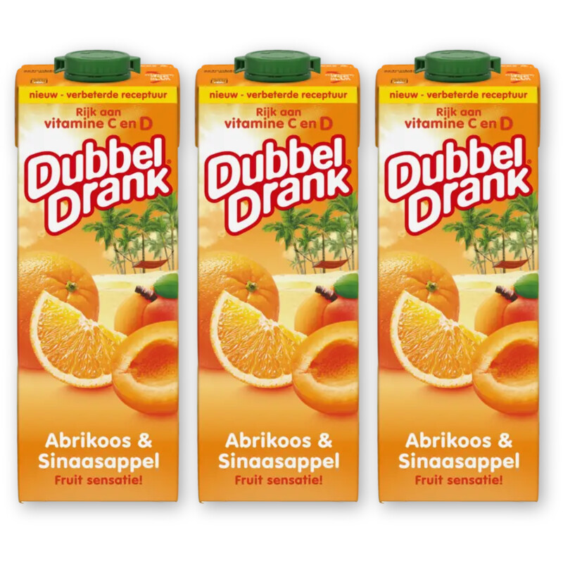 DubbelDrank Abrikoos & sinaasappel 3-pack
