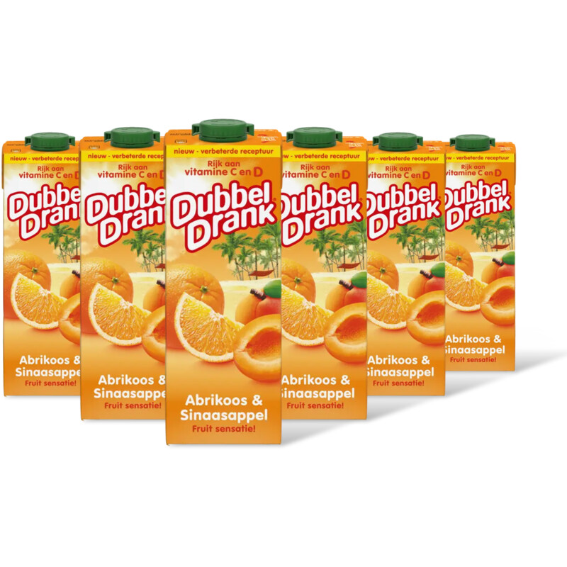 DubbelDrank Abrikoos & sinaasappel 6-pack
