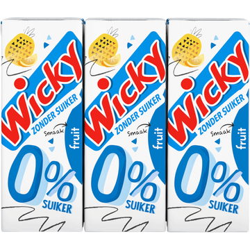 Wicky Fruit 0% suiker 6-pack