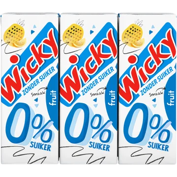 Wicky Fruit 0% suiker 6-pack