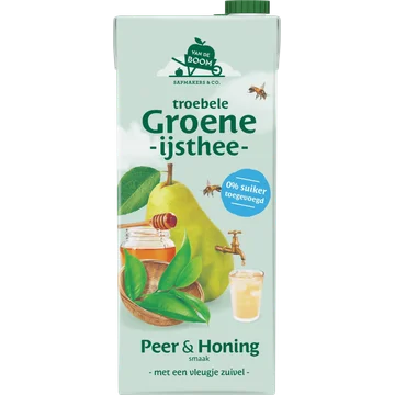 Van de Boom Troebele groene ijsthee peer & honing