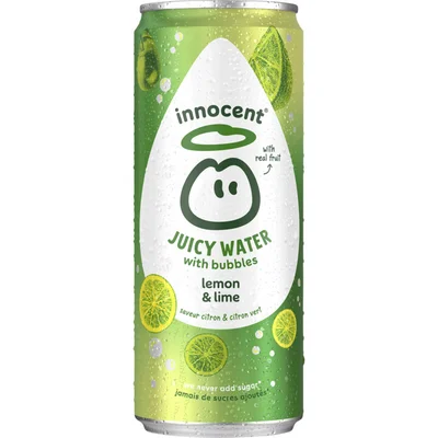 innocent Juicy water with bubbles lemon & lime