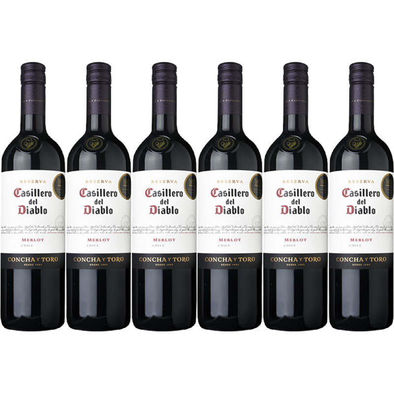 Casillero del Diablo Merlot reserva 6 flessen