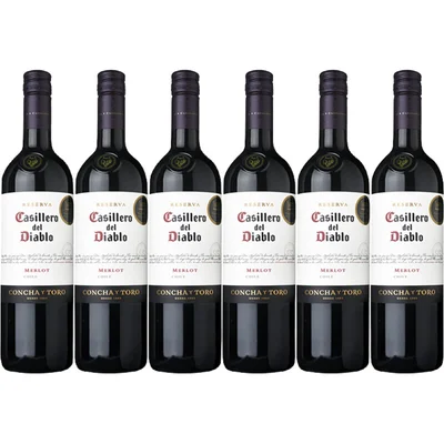 Casillero del Diablo Merlot reserva 6 flessen