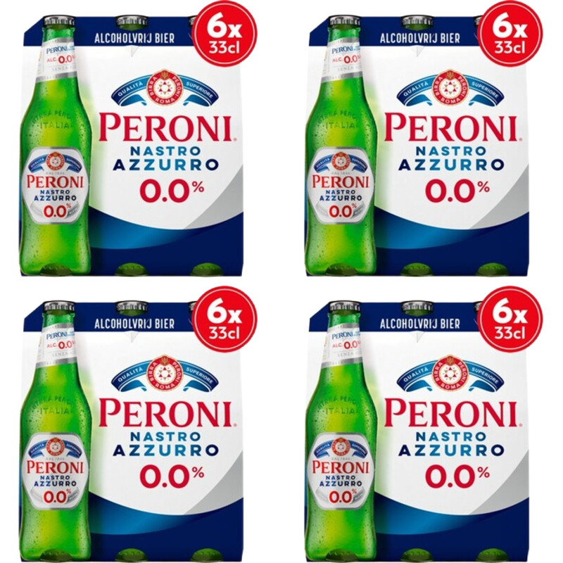 Peroni azzurro alcoholvrij bier 4x 6-pack