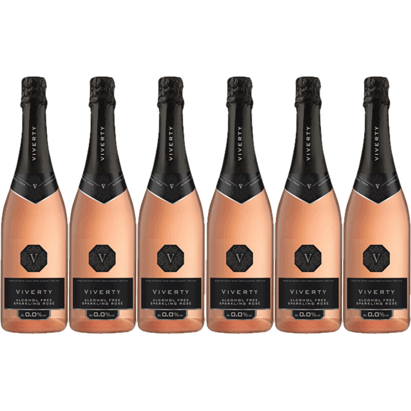 Viverty  rose sparkling alcoholvrij 6-pack