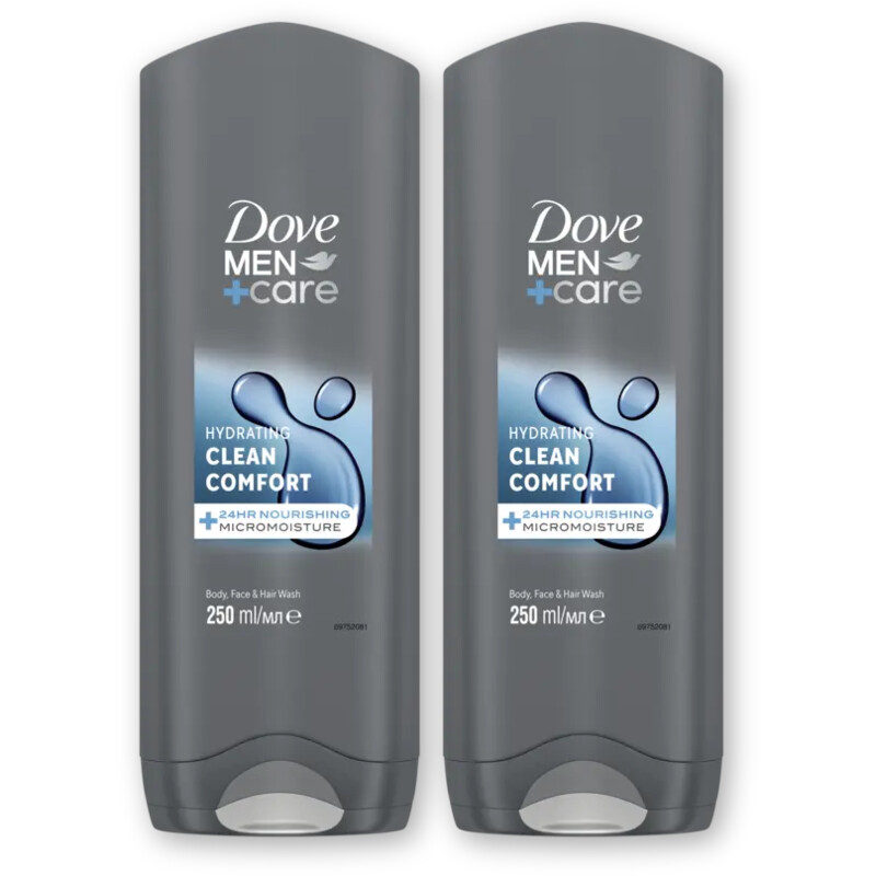 Dove Men+care clean comfort douchegel 2-pack