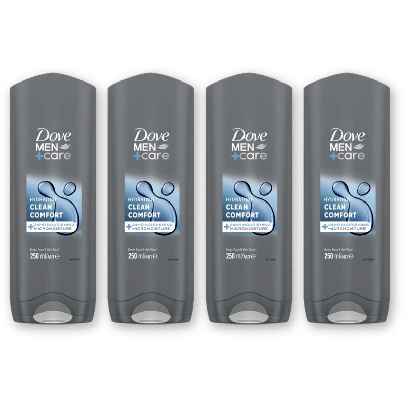 Dove Men+care clean comfort douchegel 4-pack