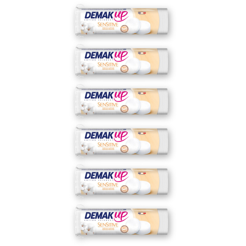 Demak'Up Sensitive rond wattenschijfjes 6-pack