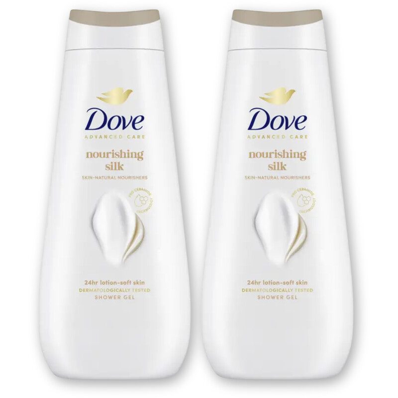 Dove Nourishing silk douchegel 2-pack