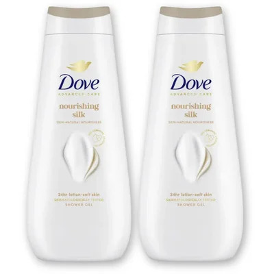 Dove Nourishing silk douchegel 2-pack