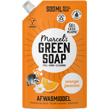 Marcel's Green Soap Afwasmiddel orange jasmine navulling