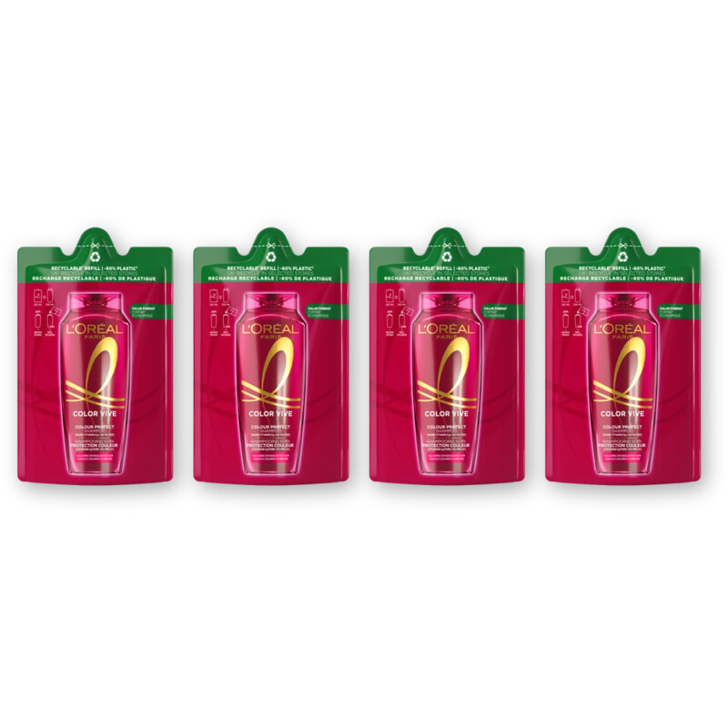 L'Oréal Paris Elvive Color vive shampoo refill 4-pack