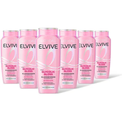 L'Oréal Paris Elvive Glycolic gloss shampoo 6-pack