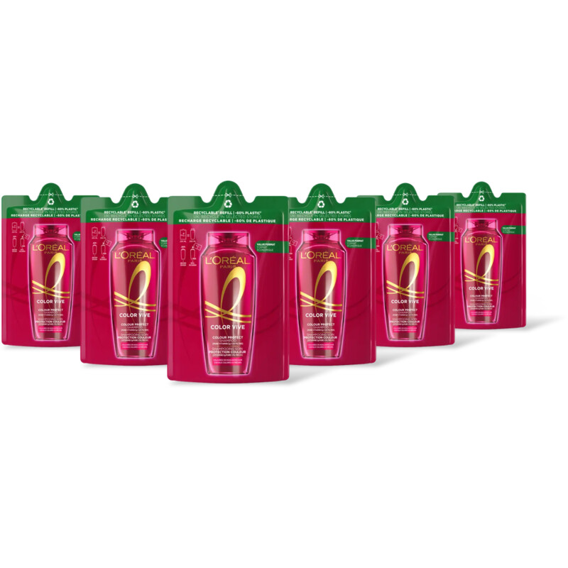 L'Oréal Paris Elvive Color vive shampoo refill 6-pack