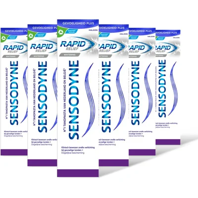 Sensodyne Rapid relief whitening tandpasta 6-pack