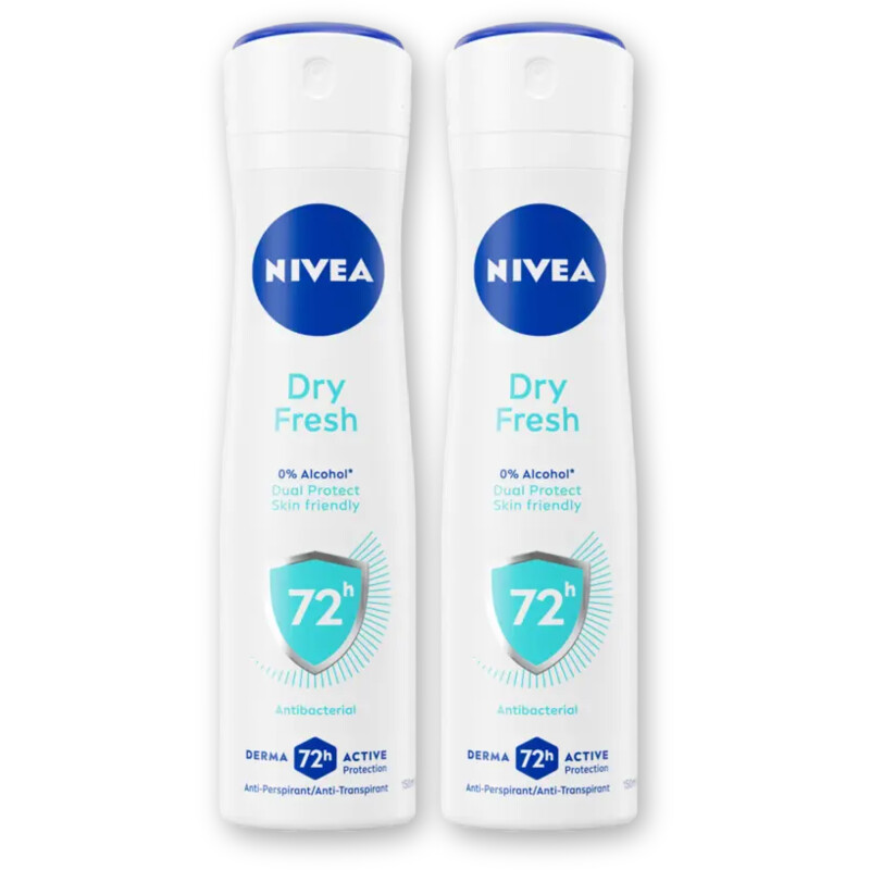 NIVEA Dry fresh deodorant spray 2-pack