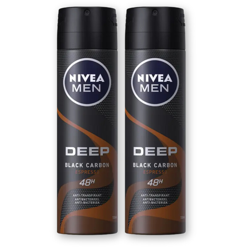 NIVEA Men deep espresso deodorant spray 2-pack