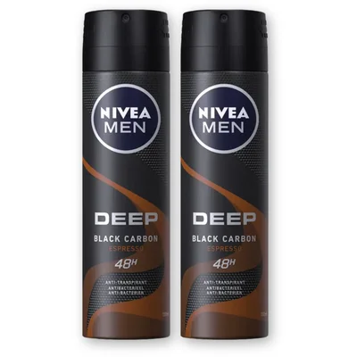 NIVEA Men deep espresso deodorant spray 2-pack