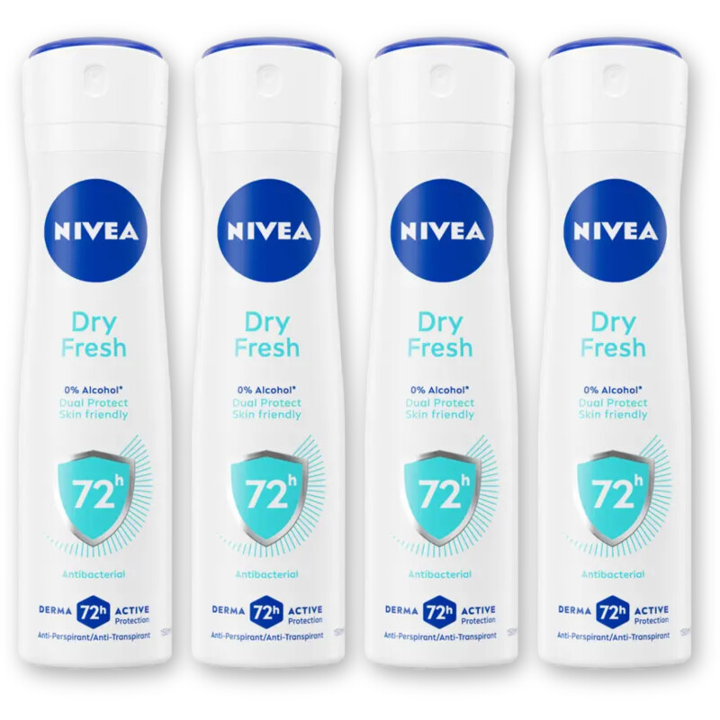 NIVEA Dry fresh deodorant spray 4-pack