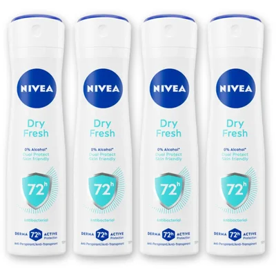 NIVEA Dry fresh deodorant spray 4-pack