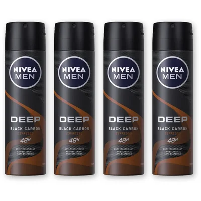 NIVEA Men deep espresso deodorant spray 4-pack