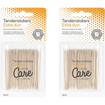 Care Tandenstokers extra dun 2-pack