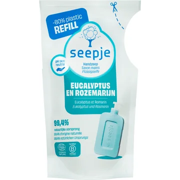 Seepje Handzeep eucalyptus rozemarijn navulling