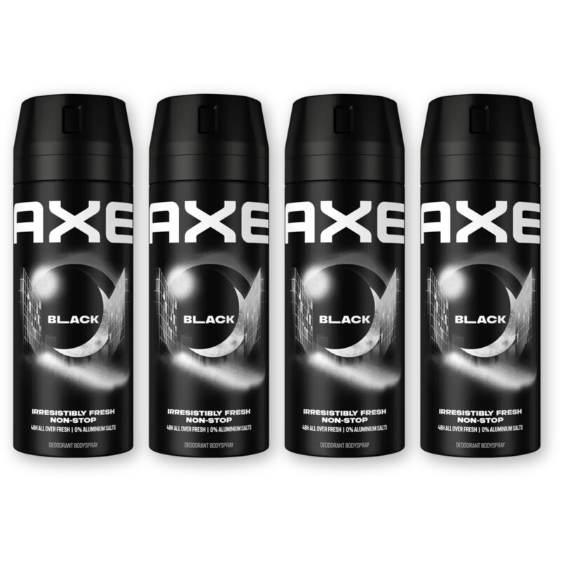 Axe Black deodorant bodyspray 4-pack