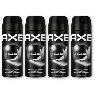Axe Black deodorant bodyspray 4-pack