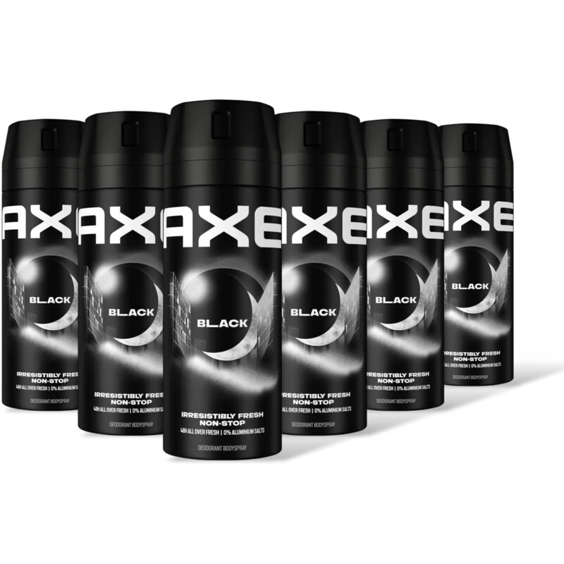 Axe Black deodorant bodyspray 6-pack