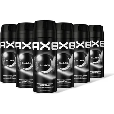 Axe Black deodorant bodyspray 6-pack