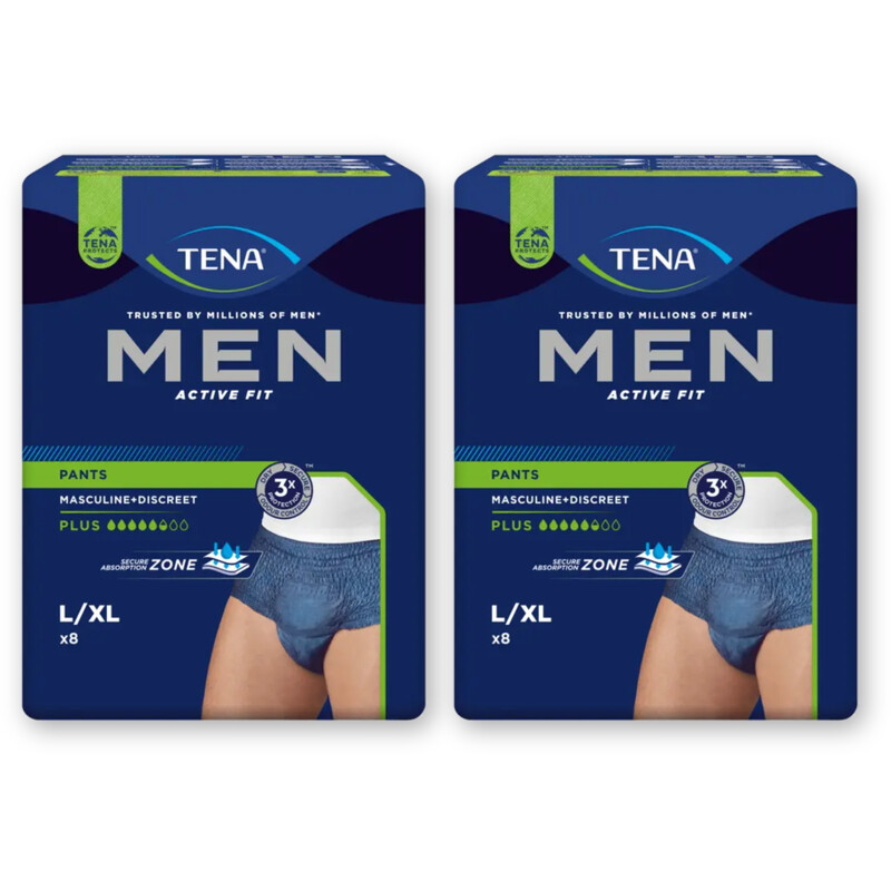 Tena Men active fit pants L/XL 2-pack