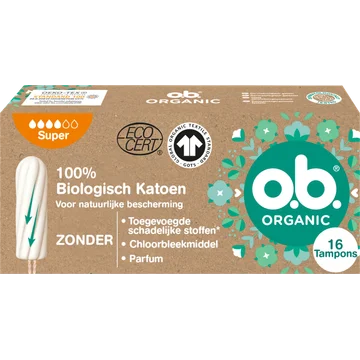 o.b. Organic cotton tampons super