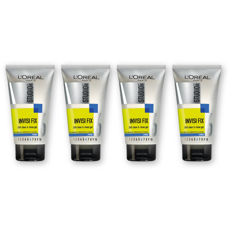 Studio Line Invisi Fix 24h clear & clean gel 4-pack