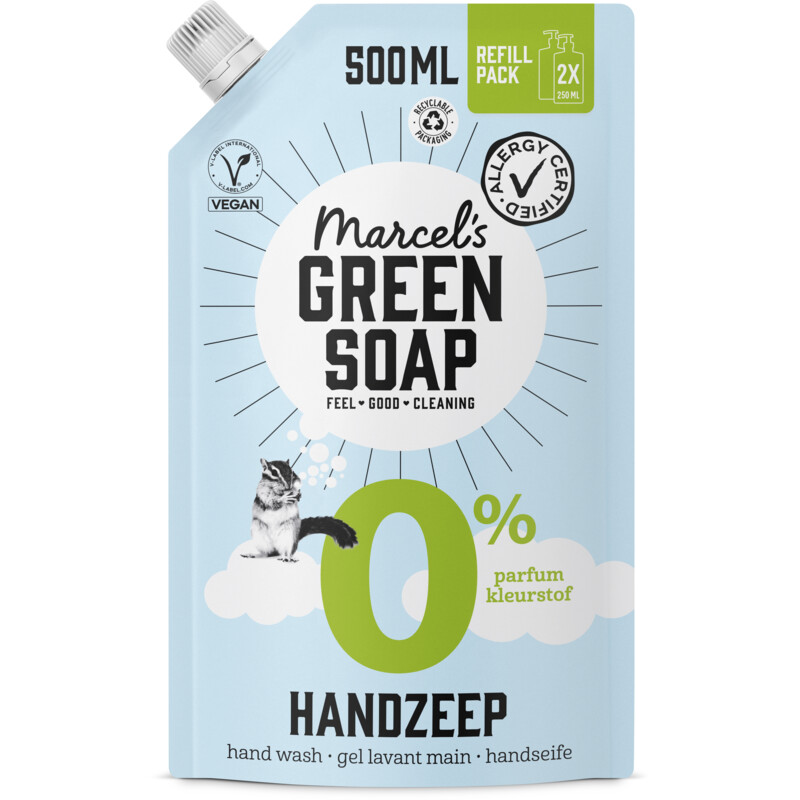 Marcel's Green Soap Handzeep 0% refill