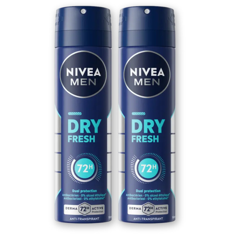 NIVEA Men dry fresh anti transpirant spray 2pk