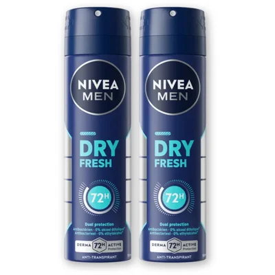 NIVEA Men dry fresh anti transpirant spray 2pk