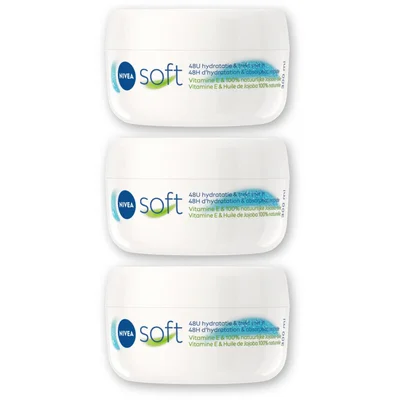 NIVEA Soft hydraterende creme 3-pack