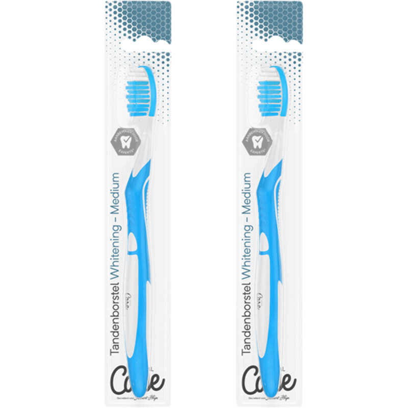 Care Tandenborstel whitening medium 2-pack