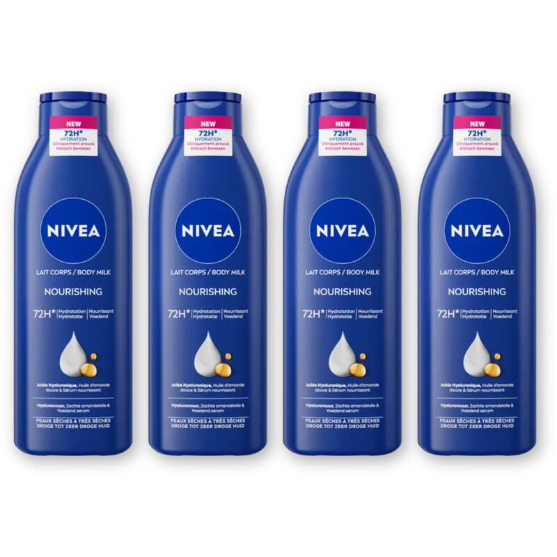 NIVEA Verzorgende body milk 4-pack