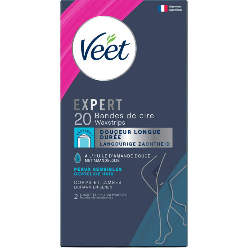 Veet Expert waxstrips benen sensitive