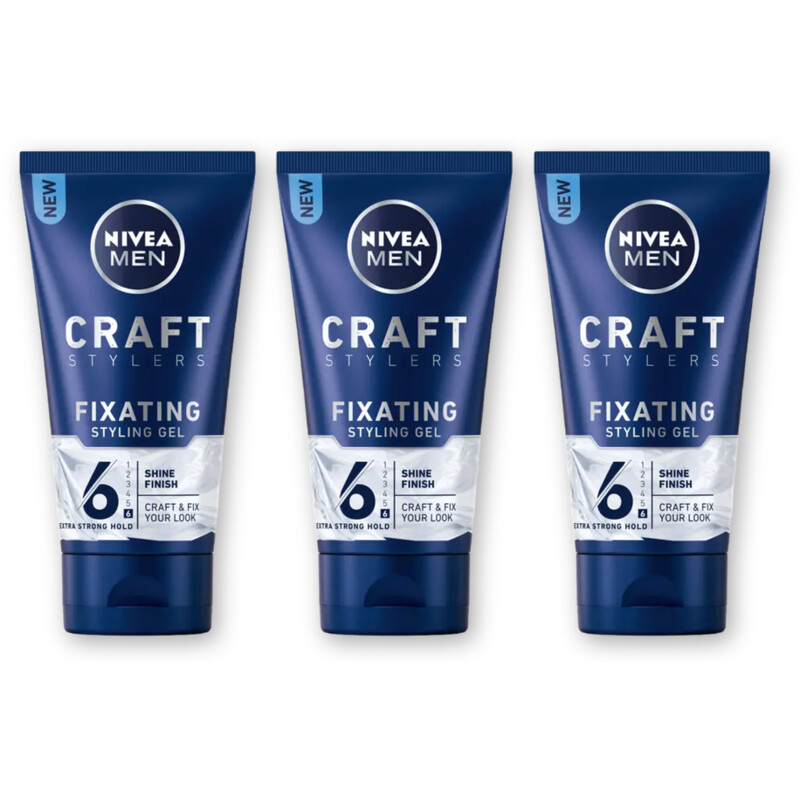 NIVEA Men craft stylers fix styling gel 3-pack