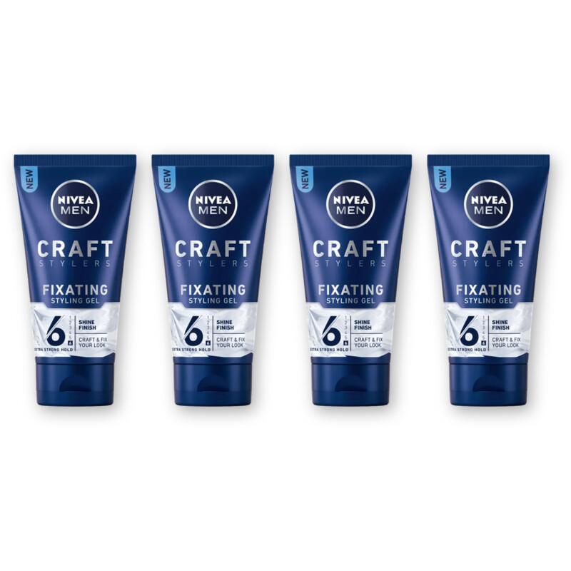 NIVEA Men craft stylers fix styling gel 4-pack