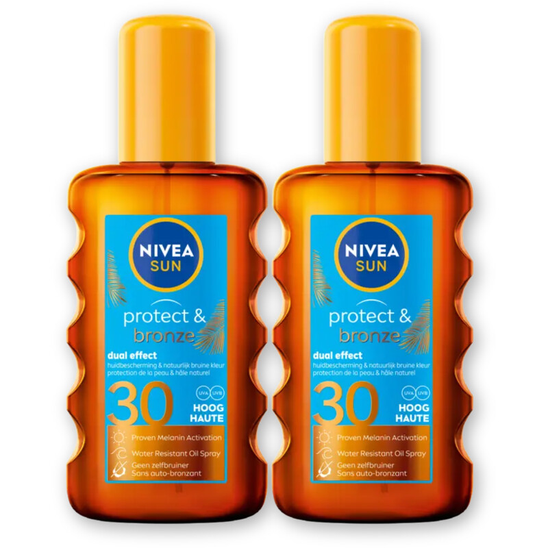 Nivea Sun Protect & bronze zonnespray spf30 2-pack