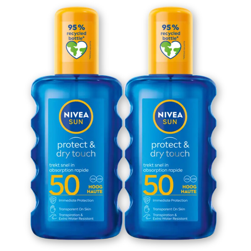 Nivea Sun Protect & dry touch spray spf50 2-pack