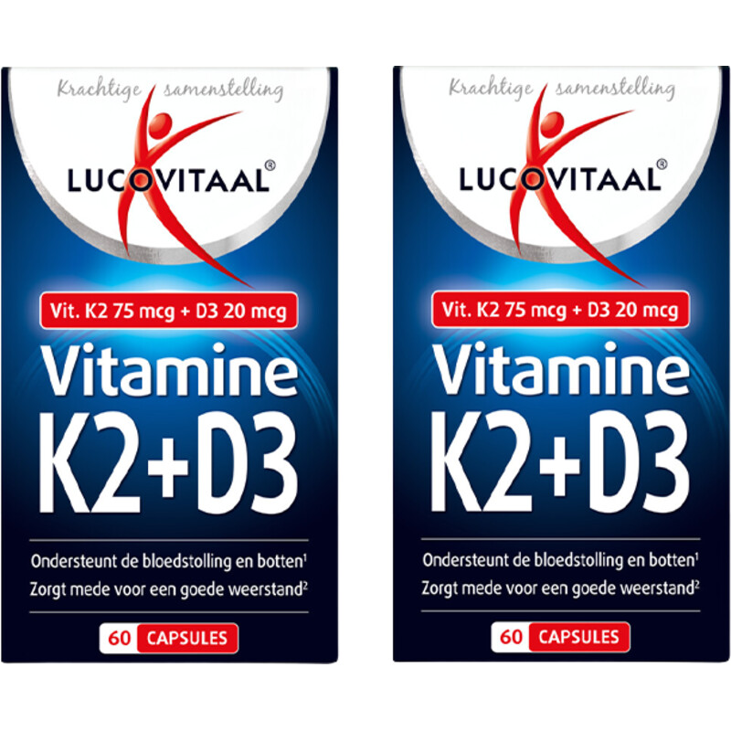 Lucovitaal K2 + D3 vitamine capsules 2-pack