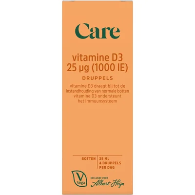 Care Vitamine D3 25µg druppels