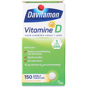 Davitamon Vitamine d citroensmaak smelttabletjes